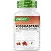 vit4ever Estratto di ippocastano - 240 capsule - Alto Dosaggio | Con 1330 mg di Estratto - Ippocastano con Foglie di Vite e Vitamina C di Acerola - Senza additivi inutili - vegano