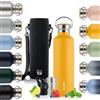 Blumtal thermos 1000ml - bottiglia a doppia parete in acciaio inox 1000ml - bottiglia isolata 1000ml priva di BPA - bottiglia in acciaio inox 1000ml - Giallo