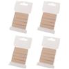 cyclingcolors 4x Nastro a spina di pesce, fettuccia in tessuto, abbigliamento, cordino fai da te, 10 mm di larghezza x 3 m di lunghezza, beige