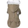 Trudz PET Vestiti per cani Cappotto ispessito Felpe con cappuccio Abbigliamento da lavoro Cane Uniforme militare Maglione dell'esercito Giacca di cotone per cani di piccola taglia Cane medio Gatto (Marrone,XL)
