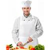 GLEEMEN Set grembiule e cappello da chef, costume da cameriere per uomo e donna, costume da chef anni '50 per adulti, costume da popcorn, per barbecue, cucina, giardinaggio, carnevale, cosplay, festa (C)