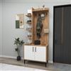 LBSIGN Mobile Ingresso 75 Cm Con Scarpiera E Cappottiera Teris Rovere Chiaro E Bianco