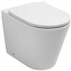 RIVESHOP - ELYSIUM vaso filomuro in ceramica rimfree con scarico ciclonico 56x36 cm - 1399602