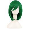 MapofBeauty 14 Pollic Modelli Medio Lunghezza Dritto Parrucca,Erba Verde