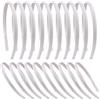 Candygirl 20 Pezzi 10 mm Bambina/Ragazze Fascia per Capelli in Bianco Cerchietti Coperto di Nastro Accessorio dei Capelli, 36cm