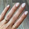 AstraGlam Unghie finte pre-incollate corte, unghie artificiali bianche da incollare, gel morbido stile French, manicure facile da applicare per ogni occasione