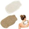 TMZELOA 2 pz guanto esfoliante corpo guanti esfolianti in fibre naturali (iuta ramia) asciugatura rapida senza microplastiche 22×11 cm - cura pre-rasatura peli incarniti preparazione autoabbronzante