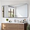 VEVOR Specchio da Trucco da Parete, Specchio 1828 x 813 mm con Cornice in Lega di Alluminio e Pellicola Antideflagrante, Specchio Antigraffio con Staffa a Forma di Z, Adatto per Bagno Soggiorno