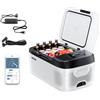 VEVOR Frigorifero Elettrico Portatile per Auto 15 L, Mini Compressore Elettrico CC 12 V 24 V con Modalità Freddo e Caldo Controllo Tramite App, Design Compatto e Antiurto, per Camper Camion Barca