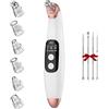 LURICO Aspiratore Pulitore Punti Neri, Elettrico USB Comedone per Pulizia Viso con 6 Testine e 3 Modalità, Blackhead Remover Vacuum Rimuovi Punti Neri Naso