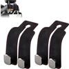 Aurobest 2 Pezzi Ganci Doppi per Sedile Posteriore Auto, Gancio Poggiatesta Seggiolino Multifunzionale, Accessori Interni Schienale Auto, Organizer Hook Back Seat Car per Borse Spesa, Supporto Borsa (Nero)