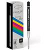 Parker Ricariche per penna a sfera, punta media, inchiostro nero Quinkflow, 20 pezzi