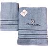 Renato Balestra 1 Set di 2 Asciugamani da bagno (1 viso e 1 bidet) Blu