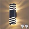 Klighten LED Lampada da esterno, Applique da esterno GU10 Up Down 3000K bianco caldo | IP65 Applique per interni/esterni, balcone, giardino, garage e corridoio|Antracite