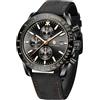 BENYAR Orologio da Uomo Cronografo Analogico al Quarzo Impermeabile Luminoso Sportivo Affari Orologio da Polso Cinturino in Pelle/Acciaio Inox Regalo per Uomo