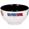Elbenwald Ciotola per cereali Dragon Ball - Ciotola con icone Crystal Ball Kame Kanji Symbol e Capsule Corp Logo Motivo - 600 ml - Altezza 8 cm - Ø 13 cm - Ceramica - Bianco Nero