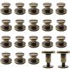 Tokaneit Rivetti in Pelle Artigianale, Viti a Testa Piatta Filettate, in Ottone Resistente Rivetto,per Unghie Leathercraft Riparazione Forniture fai da te per la 20 Pezzi (9x 5 mm) Tokaneit