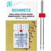 Schmetz Aghi Gemelli da Ricamo 2,0/75 - Schmetz 130/705 H-E ZWI
