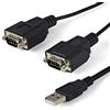 StarTech.com Cavo adattatore da USB a seriale, 2 porte con interfaccia COM, FTDI, Convertitore USB a RS232 (ICUSB2322F)