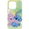 Disney Stich e angelo trifoglio verde Custodia per iPhone 15 Pro