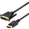 AISENS - A125-0366 cavo convertitore Displayport a DVI, Dp maschio a DVI maschio, nero, 2,0 m