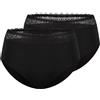 Triumph Feel of Modal Midi 2p, Slip Donna, Nero, M (Pacco da 2)