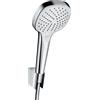 hansgrohe Croma Select E Set supporto doccia Vario con flessibile doccia 125 cm, bianco/cromo, 26425400