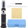 Haofy Rifrattometro Brix 3 in 1 Misuratore Portatile Contenuto di Zucchero nel Succo D'uva Misuratore di Alcol con ATC per Kit Homebrew Regolazione Visiva Volantino