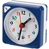 Greensen Sveglia da Viaggio al Quarzo Mini Orologio Ultra Piccolo da 2,17 Pollici con Luce Snooze Orologio Silenzioso Senza Ticchettio a Batteria (Blu)