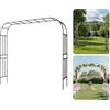 VEVOR Arco da Giardino 240x320x40 cm, Arco per Decorazione Matrimonio in Metallo, Supporto da Giardino per Piante Rampicanti, Supporto per Piante Rampicanti e Rose per Eventi Feste