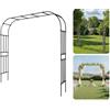 VEVOR Arco da Giardino 240x250x40 cm, Arco per Decorazione Matrimonio in Metallo, Supporto da Giardino per Piante Rampicanti, Supporto per Piante Rampicanti e Rose per Eventi Feste