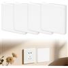 Saituo Home 4 Pezzi Coperchio Scatola Derivazione, 8,6 x 8,6 cm Placca da Parete Vuota, Doppia Piastra da Parete Vuota a Due Bande, Copri Prese da Muro per Prese o Interruttori Inutilizzati