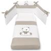 ERBESI Tato Completo Sfilabile Set 3 Pezzi Bianco Tortora