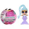L.O.L. Surprise! Mermaids Makeover Magic Baby Sisters - Coda di sirena che cambia colore con sfera da esposizione a forma di conchiglia, 6 bambole da collezionare - Età 4+