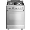 Smeg Cucina GP61X9 con forno elettrico e piano cottura gas finitura acciaio inox da 60x60 cm