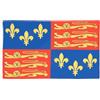 AZ FLAG Bandiera reale del Regno Unito 16 secolo 150x90 cm 2 Occhielli | Uso interno ed esterno bandiera decorativa storica britannica Royal Banner 16th Century doppie cuciture e bordi rinforzati