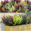 Xinnun 24 fasci di piante artificiali da esterno, resistenti ai raggi UV, fiori finti per esterni, margherite, peonie, lavanda, verde finto per primavera, estate, giardino, portico, esterno e interno