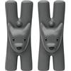 Alessi Giampo MMI32D B, Set di 2 Mollette Magnetiche da Cucina di Design, Resina Termoplastica, Nero