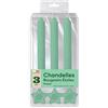 BOUGIES CHANDELLES X 3 SUPPORTS ETOILE V CANDELE CANDELE X 3 SUPPORTI STELLA VERDE