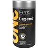 ONE® Legend - Preservativi XL, extra large e svasati per il massimo comfort, vegani, non OGM, lattice di gomma naturale, 12 pezzi