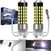 NATGIC Lampadine a LED H3 Xenon White 1800LM 3014SMD Chipset 78-EX con obiettivo Proiettore per luce di marcia diurna Luce per guida automobilistica, 6500K, 12-24V (2-Pack)