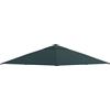 Outsunny Tetto di Ricambio 3x3m, Telo Sostitutivo per Gazebo da Giardino in Poliestere con 8 Fori di Ventilazione, Grigio