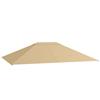Outsunny Tetto di Ricambio per Gazebo 4x3 m Anti UV in Poliestere con Presa d'Aria, Khaki | Aosom Italy