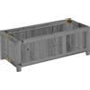 Outsunny Fioriera in Legno Pieghevole Fioriera Rialzata per Coltivazioni Verdure Fiori Patio Balcone Terrazza 70x30x25 cm Grigio | Aosom Italy