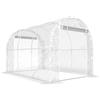 Outsunny Serra a Tunnel 2x3x2 m con Porte Avvolgibili, Telaio in Acciaio e Copertura in PE Anti-UV, Trasparente | Aosom Italy