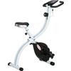 SPORTNOW Cyclette Magnetica Pieghevole a 8 Livelli di Resistenza con Seduta Regolabile, in Acciaio, 97x43x110 cm, Nero | Aosom Italy