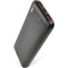 EMOS - Alpha Q3 Power Bank 10.000 mAh - Batteria esterna con Passthrough - 2 USB-A + 1 uscita USB-C PD20W - 10.000 mAh/37 Wh - Cavo dati - Auto ON/OFF - per smartphone, tablet - Nero