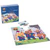 Miniland FC Barcelona - Puzzle per Bambini - 12 Pezzi Grandi dai 2 Anni - Illustrazioni di Partite - Gioco Educativo per Coordinazione e Logica - Licenza Ufficiale Barça