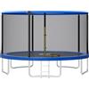 JUMMICO Trampolino da Giardino Trampolino per Bambini con Scaletta e Rete di Sicurezza Ø 183/220/290/360cm Tappeto Elasticoper Adulti e Bambini