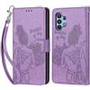 KENHONER Compatibile Cover con Samsung Galaxy A32 4G,Premium Pelle PU Portafoglio Flip Libro Custodia Cover per Samsung A32 4G [Protezione Completa] (Viola)